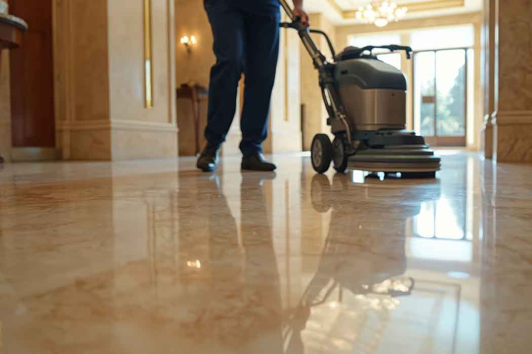 Cristalisation des sols marbres en copropriétés